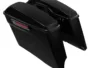 VIVID BLACK 4" EXTENDED STRETCHED HARD SADDLEBAGS CVO STYLE FIT FOR HARLEY TOURING '14-'24